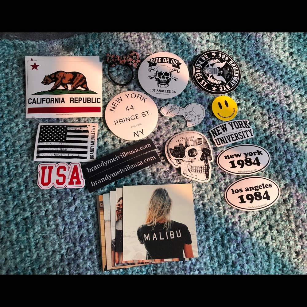10 postcards and 15 stickers Brandy Melville